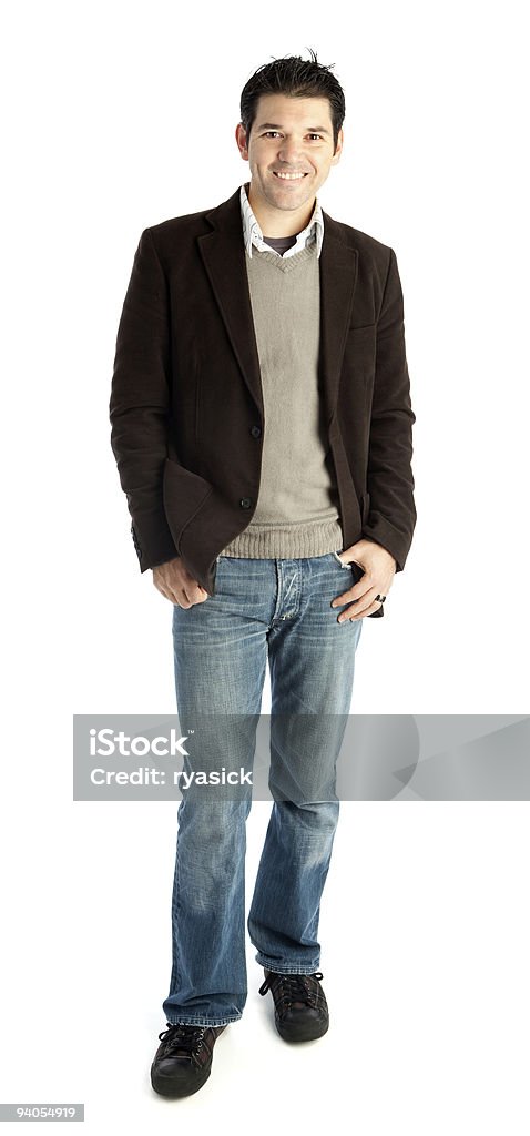 Bløde fødder venskab straf Casually Dressed Male With Sweater Suit Jacket And Jeans Isolated Stock  Photo - Download Image Now - iStock