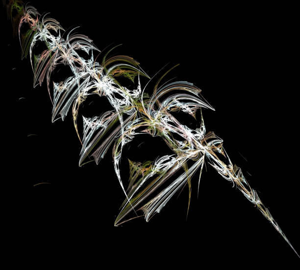 istock image of one Digital Fractal on Black Color 940555706