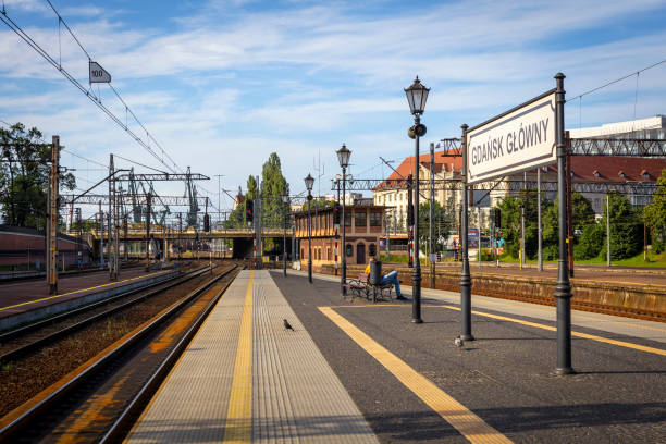 The main retro railway station in Gdansk , Poland