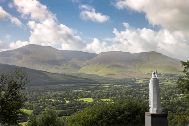 Christ The King Statue over looking the Galtee Mountains, near the Cork Tipperary border in Munster, Ireland