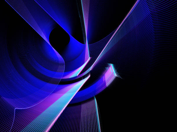 istock Abstract illustration of a fractal pattern on black background 940559506