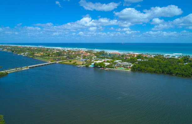 Palm Beach Florida coastal aerial image