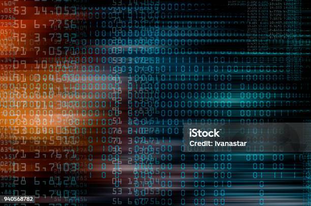 Cyber Internet Abstract Background Stock Photo - Download Image Now - Backgrounds, Binary Code, Computer Crime