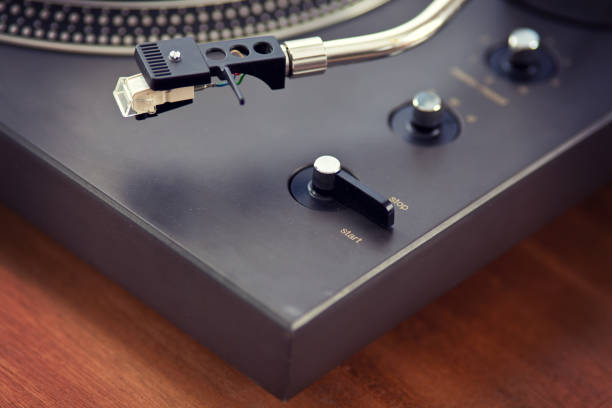 istock Vintage Vinyl Record Player Turntable Tonearm 940569760