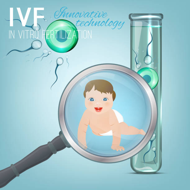 illustrazioni stock, clip art, cartoni animati e icone di tendenza di concetto di fecondazione in vitro - human sperm pregnancy test artificial insemination human pregnancy