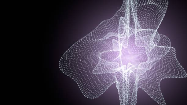 istock Molecule model with connected lines with dots on dark background. Medicine, technology, chemistry or science background. Scientific or medical background with molecules and atoms. 3d illustration 940587160