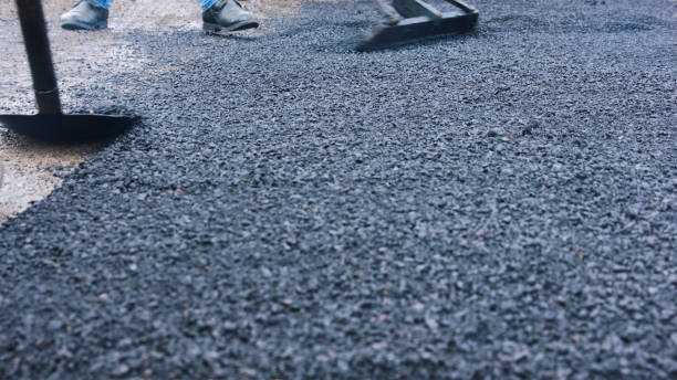 istock Roadworks. New asphalt laying 940587810