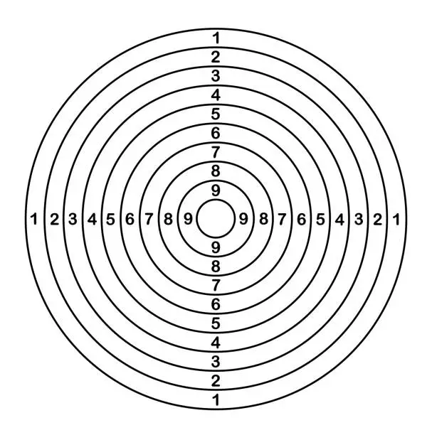 Vector illustration of Target shoot outline. Vector illustration