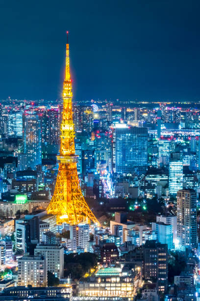 istock Night urban skyline and Tokyo Tower 940593404