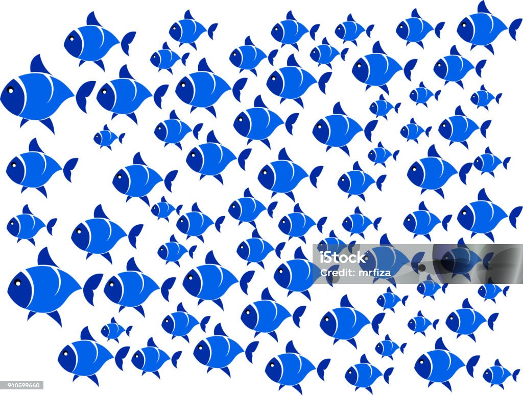 Flatt Fish Pattern Flat Fish Stock Illustration - Download Image Now - Animal, Animal ...