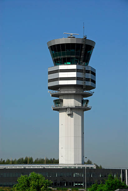 Ait traffic control tower in Steenokkerzeel,Vlaams-Brabant,Belgium Air traffic control tower at Brussels Airport,Steenokkerzeel,Vlaams-Brabant,Belgium flight radar screen stock pictures, royalty-free photos & images