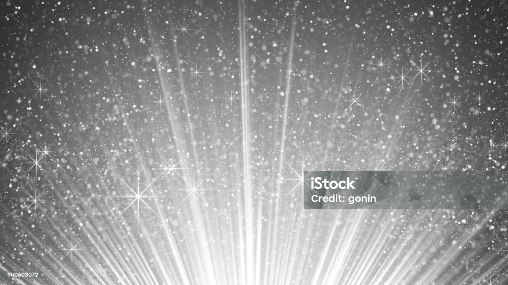 White Led Particles Sparkling Particles In White Light Rays Stock Illustration - Download ...