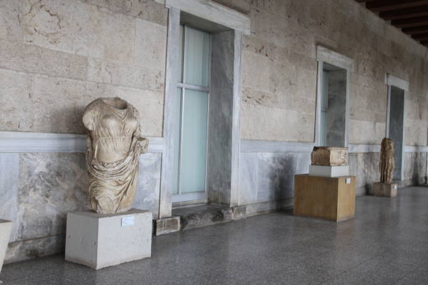 London,UK  - June 4, 2015:   Marble from Acropolis Greece or Elgin marble in British museum