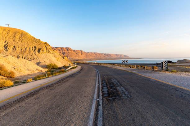 istock Highway 90 with the Dead Sea in view, Israel 940675168