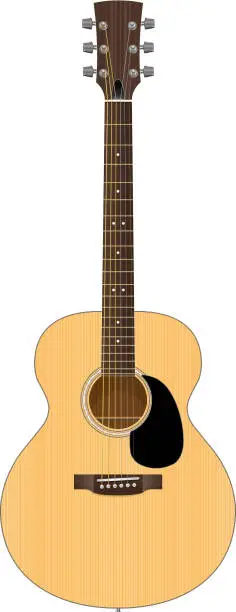 Vector illustration of Acoustic Guitar Illustration