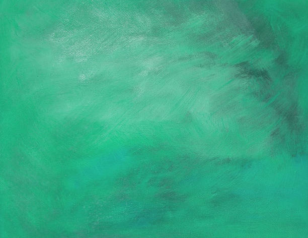 istock Green oil painting canvas 940694136