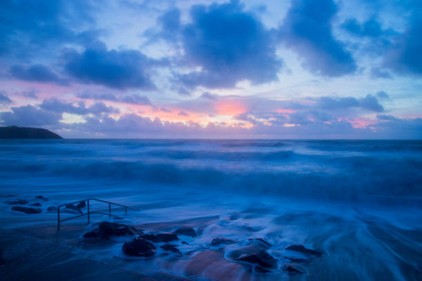 Youghal Beach at Sun Rise, Co Cork, Ireland.
