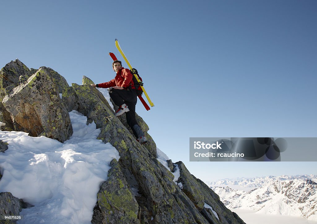 Alpinista de Inverno - Royalty-free Escalada Livre Foto de stock