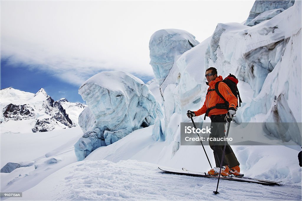 Freerider skieur - Photo de Monte Rosa libre de droits