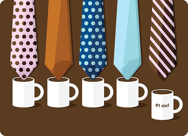 Vector illustration of Father's Day Ties