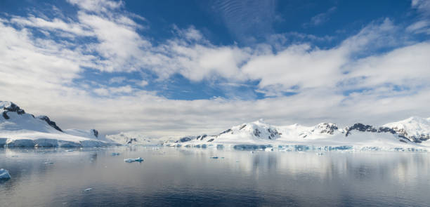 istock Antarctic Landscape with Icebergs and Mountains 940716508