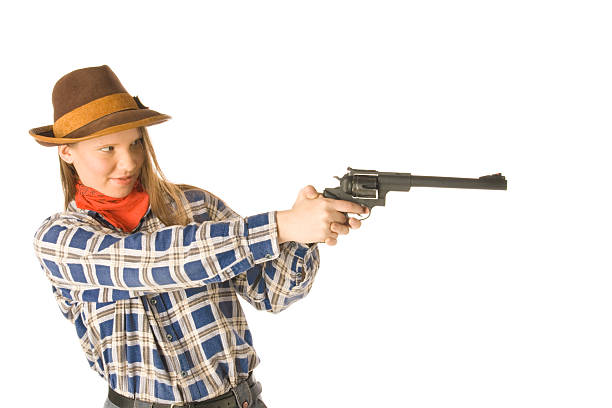 istock Cowgirl with a gun 94071721