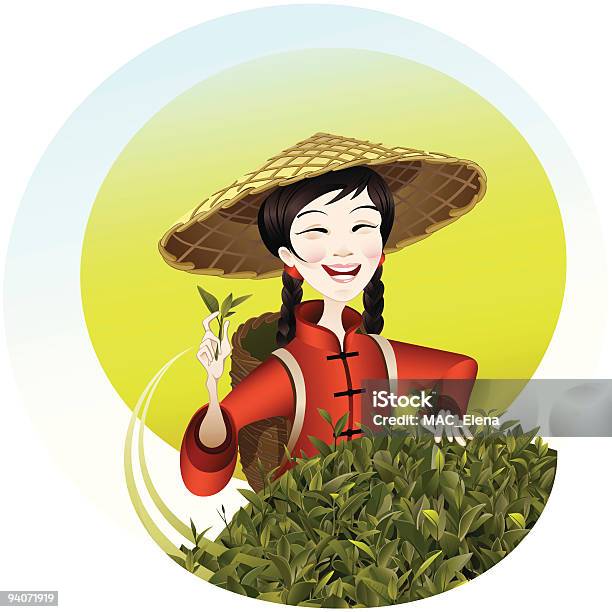 Liść Zbiory Herbaty - Stockowe grafiki wektorowe i więcej obrazów Amigasa - Amigasa, Azja, Chiny