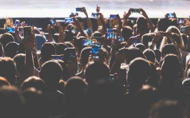 istock Silhouette of crowd in live concert. 940720058
