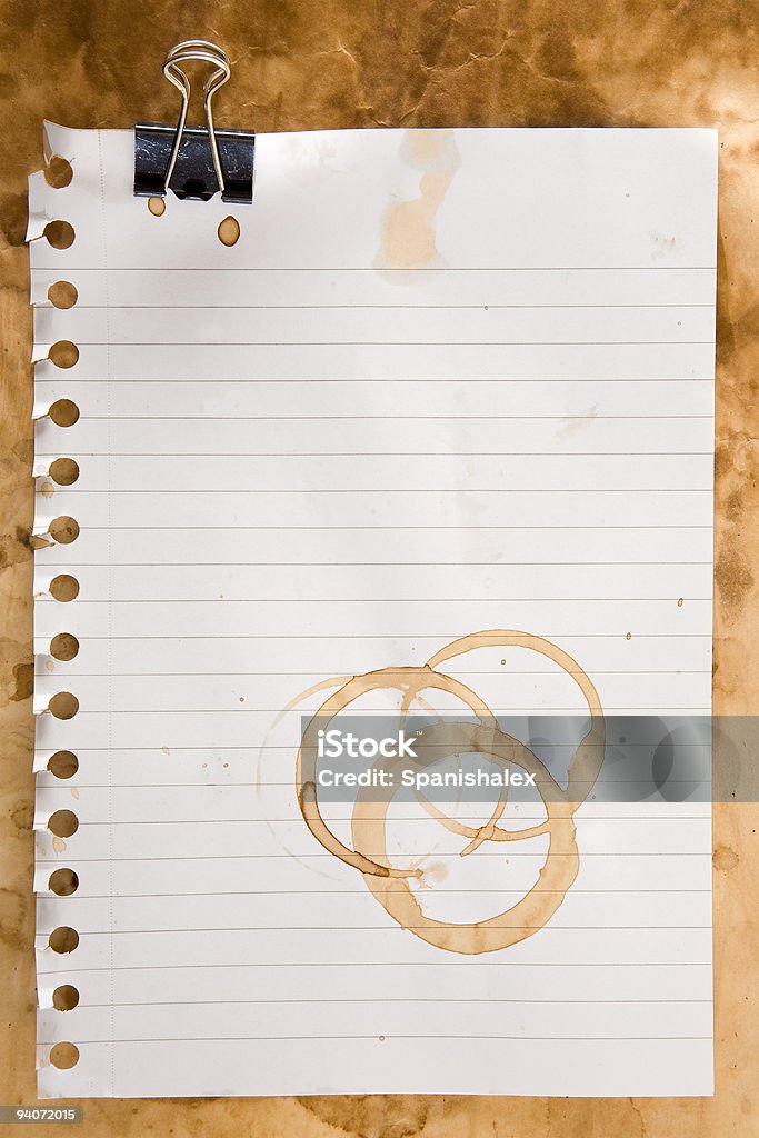 Vitrais de café em papel - Foto de stock de Antigo royalty-free