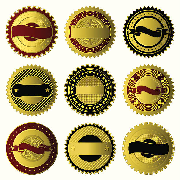 Golden Labels Collection vector art illustration