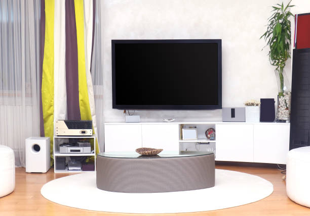 istock Large TV living room 940726624