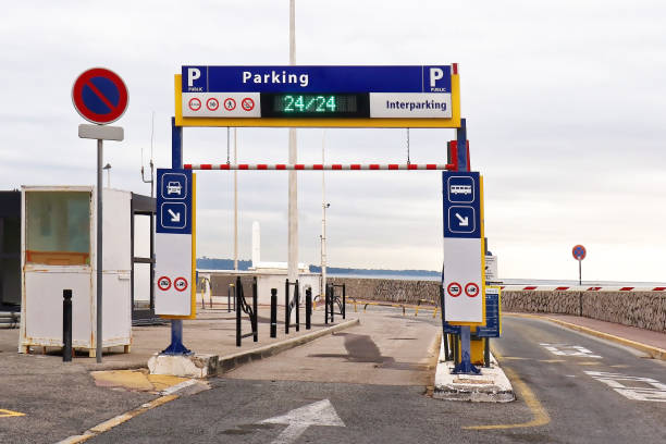 istock Public parking entrance ramp 940726626