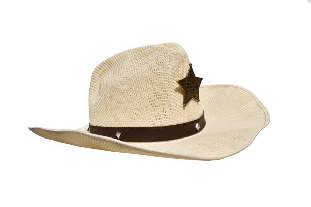 istock Cowboy hat with sheriff star badge 940726646