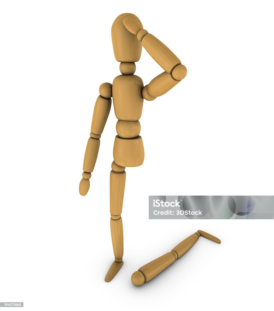 Lesioni concetto gamba - Foto stock royalty-free di Giocattolo