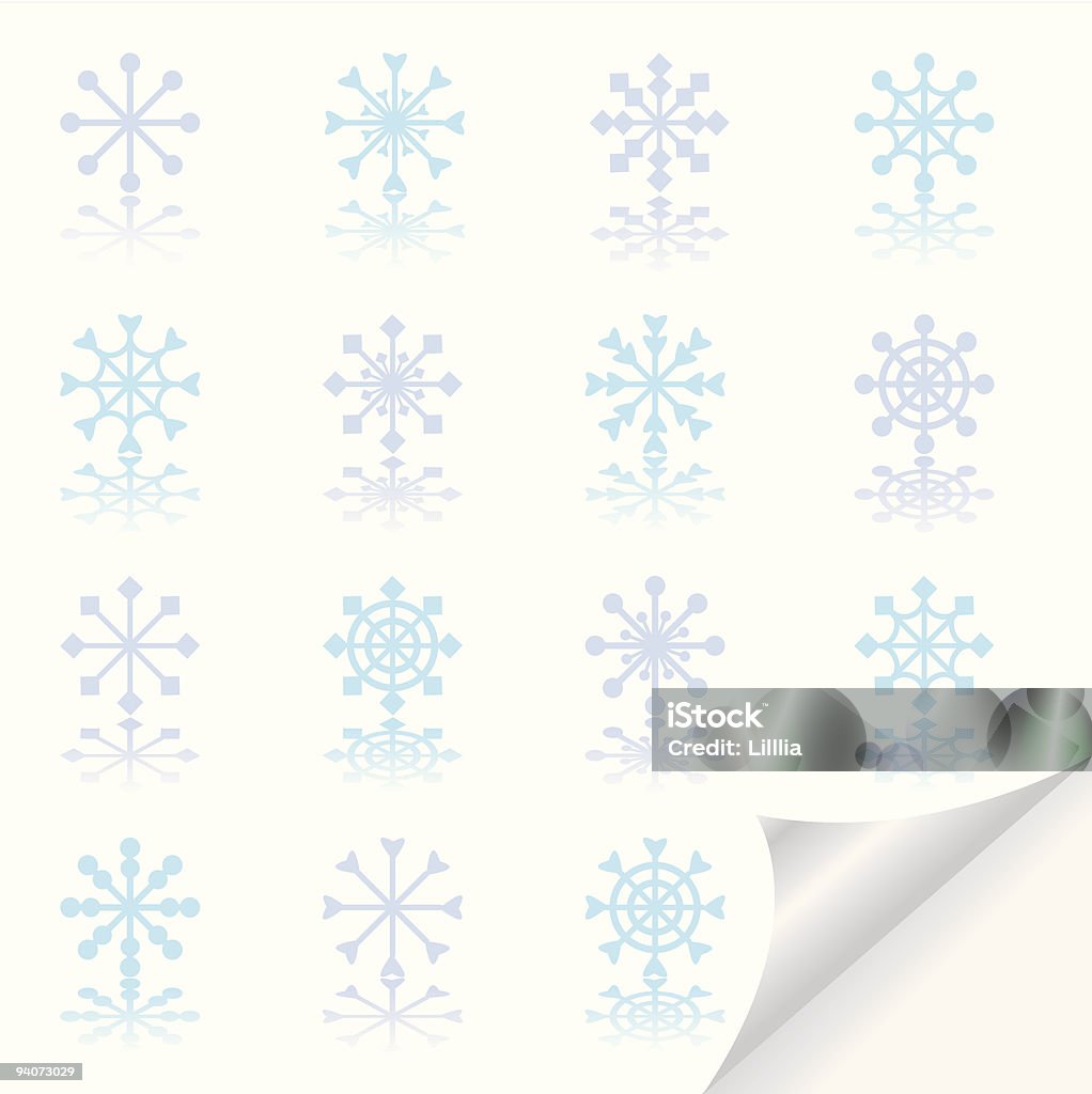 Snowflakes icon set  Abstract stock vector