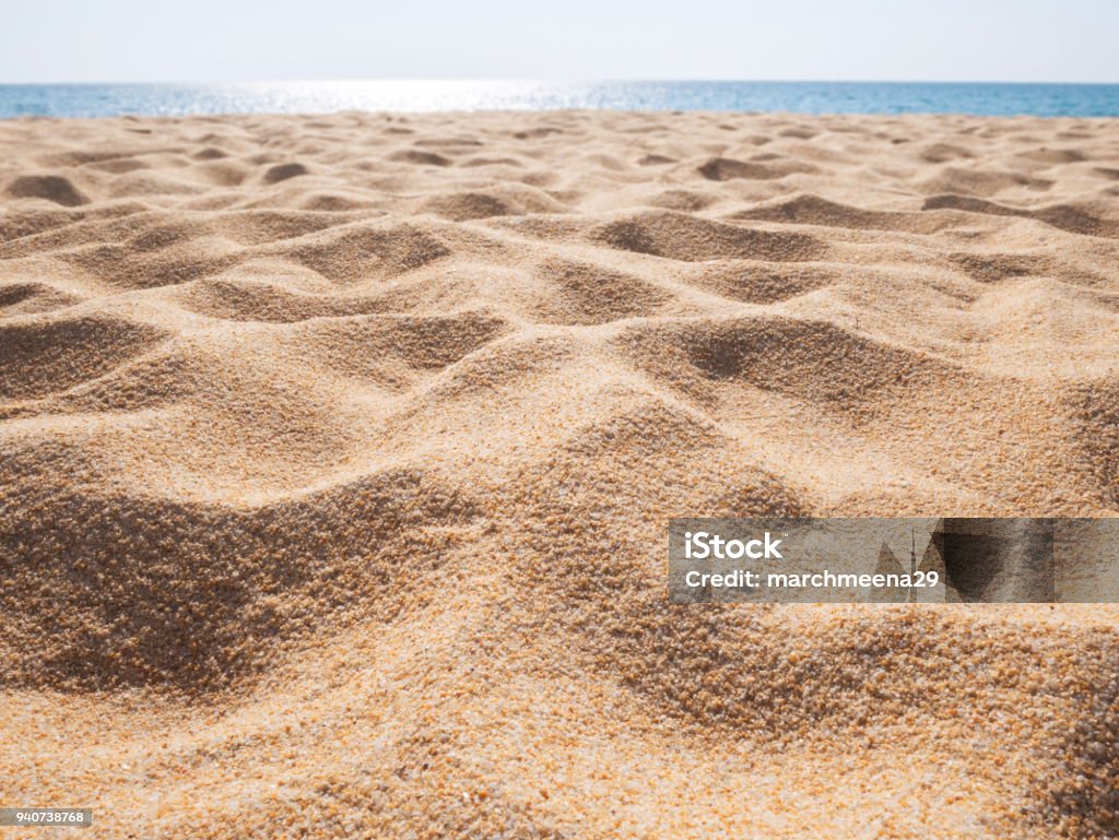 Impression de fond magnifique plage de sable. Texture sable Brown - Photo de Sable libre de droits