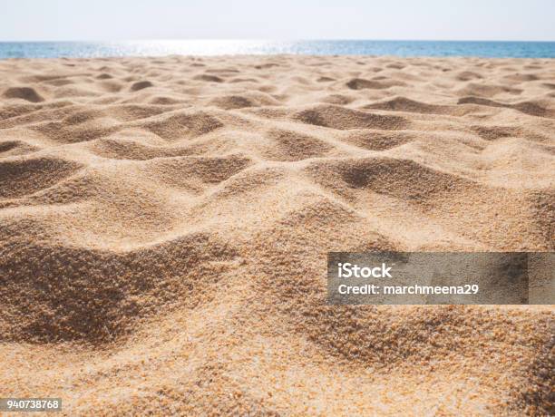 Photo libre de droit de Impression De Fond Magnifique Plage De Sable Texture Sable Brown banque d'images et plus d'images libres de droit de Sable