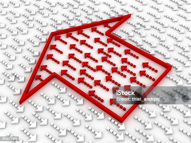 Arrow Direction Reversing Stock Photo - Download Image Now - Abstract, Adversity, Arrow Symbol