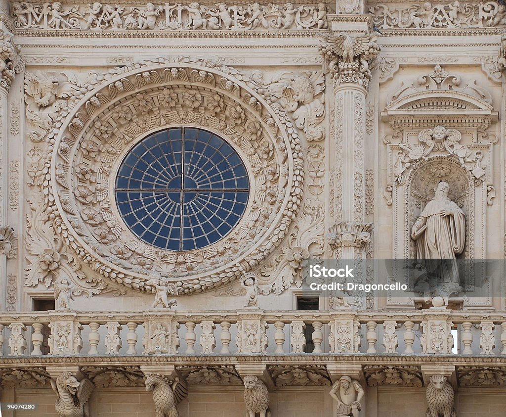 Janela, basílica di Santa Croce - Royalty-free Lecce Foto de stock