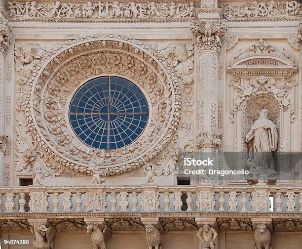 Janela Basílica Di Santa Croce - Fotografias de stock e mais imagens de Lecce - Lecce, Catedral, Antigo