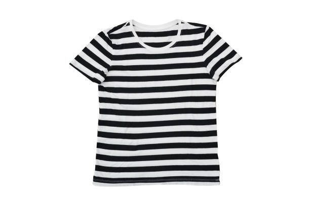 isolated striped t-shirt  on white background