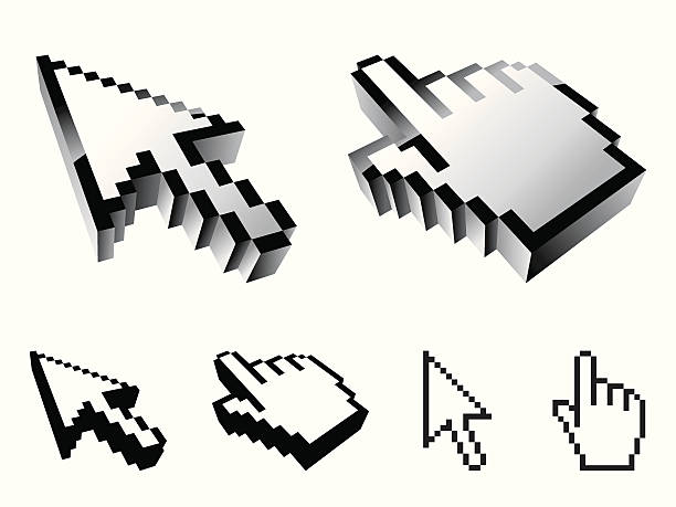 ilustrações de stock, clip art, desenhos animados e ícones de ícones do cursor. - cursor arrowhead hyperlink symbol