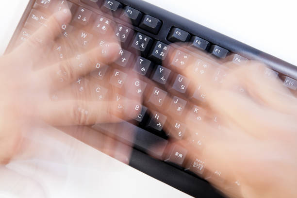 istock The businessman typing on a keyboard, isolated on white background 940791216