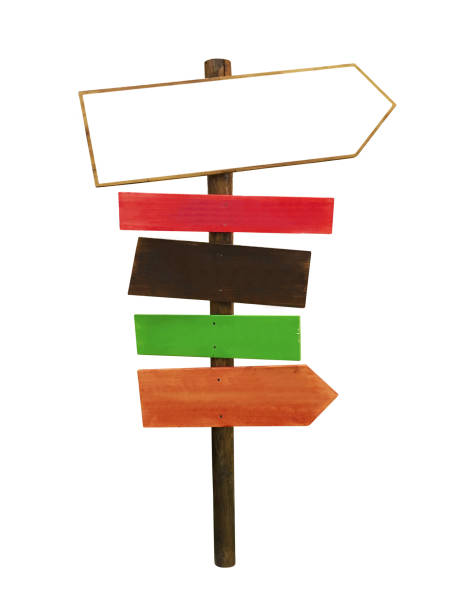 istock wood sign with directional arrows isolated 940791864