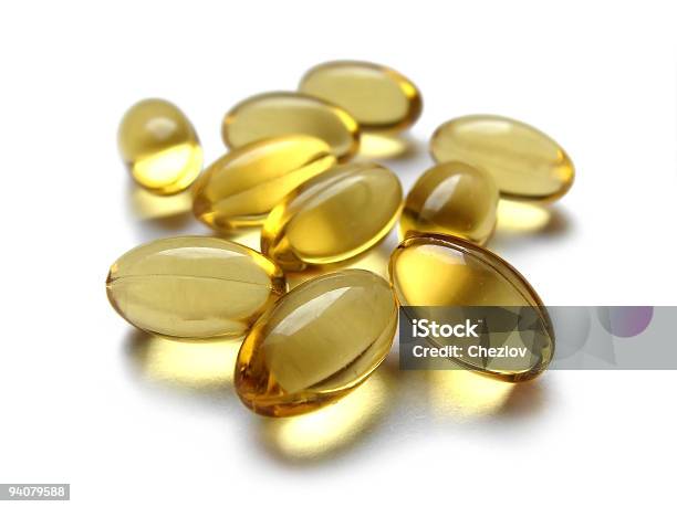 Pills Of Viamin E Stock Photo - Download Image Now - Alternative Medicine, Body Care, Capsule - Medicine