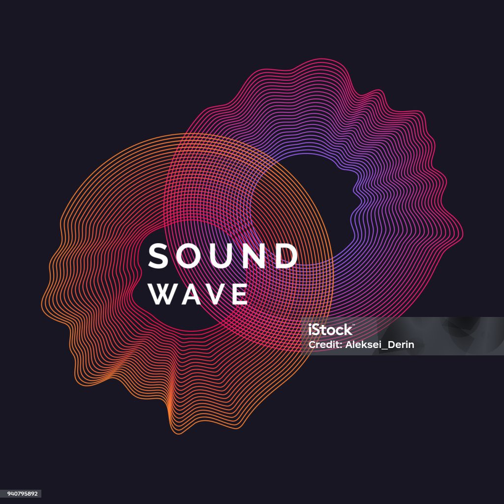 Music poster. Vector abstract background with a colored dynamic waves Music poster. Vector abstract background with a colored dynamic waves. Illustration suitable for design Wave Pattern stock vector