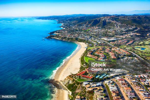 Orange County Coastline Aerial Stock Photo - Download Image Now - California, Orange County - California, Dana Point