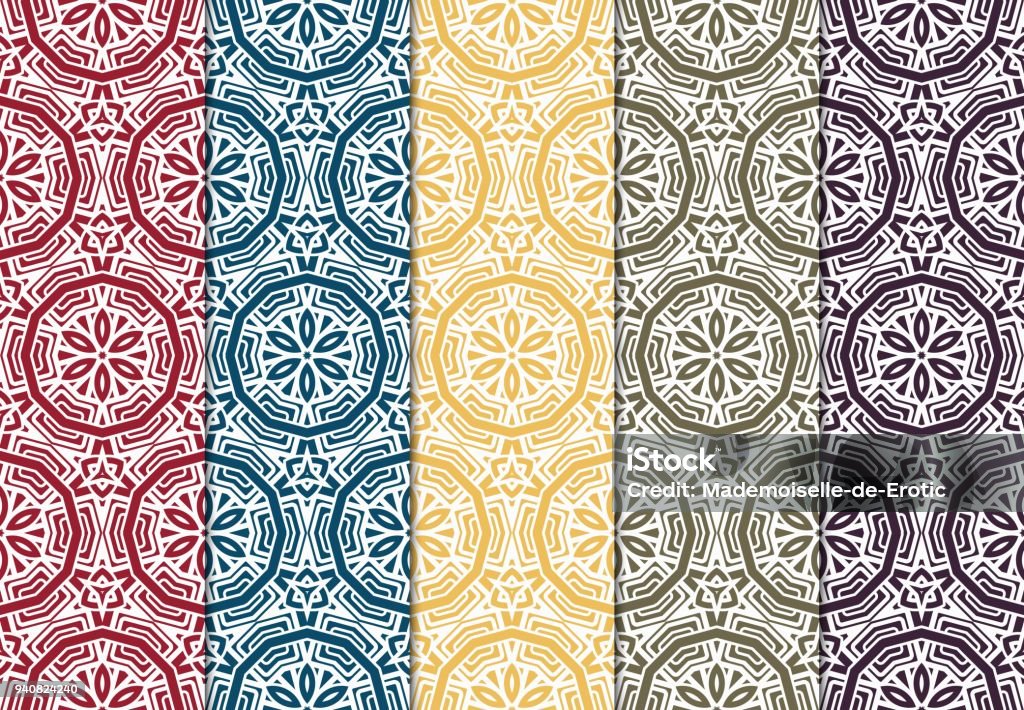Set Of Seamless Line Patterns Endless Repeating Linear Texture Stock ...