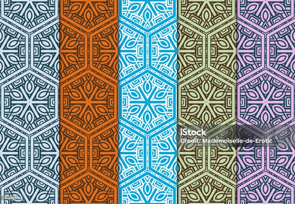 Linear Patterns Set Of Seamless Line Patterns Endless Repeating Linear Texture Stock ...