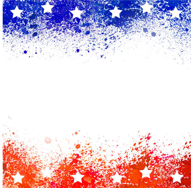 ilustrações, clipart, desenhos animados e ícones de quatro de julho - american flag fourth of july watercolor painting painted image